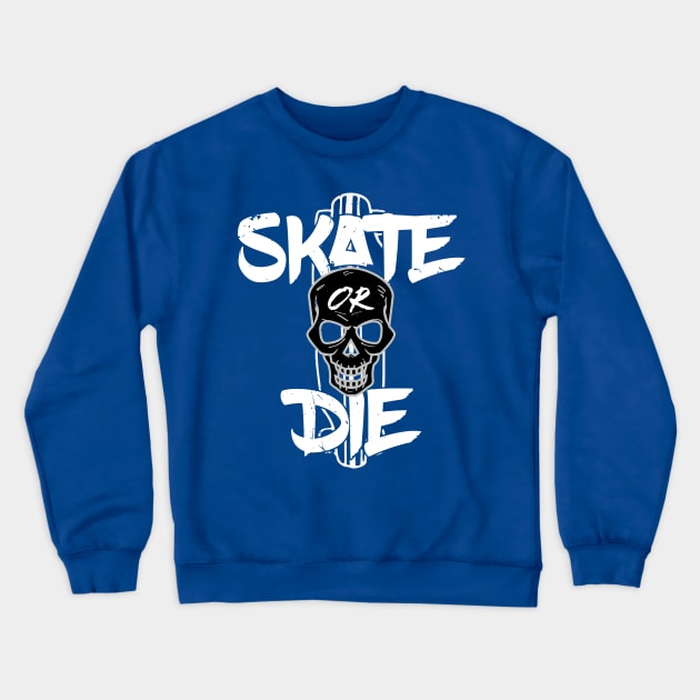Skateboard And Skull 2 Crewneck Sweatshirt by atomguy